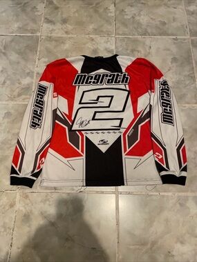 Vintage 90s Y2K Jeremy McGrath Motocross Youth Kids Alpine Stars DC Jersey AOP